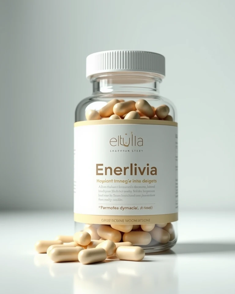 Enerlivia natural energy formula supplement bottle